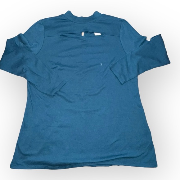 NWT LANE BRYANT Mockneck Tee with Cutout Blouse - 14/16 Legion Blue - Picture 14 of 14